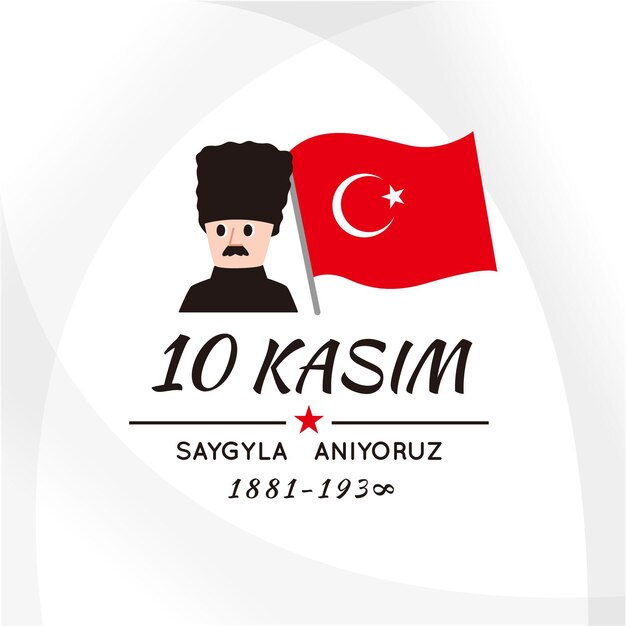 Flat design ataturk memorial day