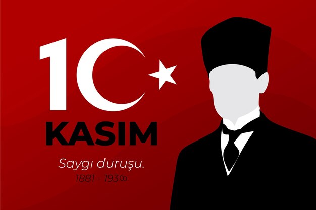 Flat design ataturk memorial day