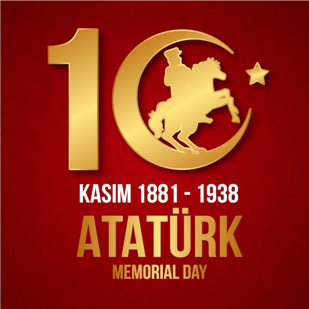 Flat design ataturk memorial day