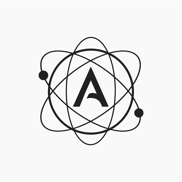 Flat design atheism logo template