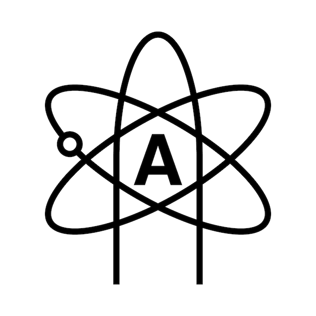 Flat design atheism logo Free Vector