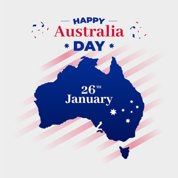 Flat design australia day concept