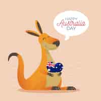 Free vector flat design australia day