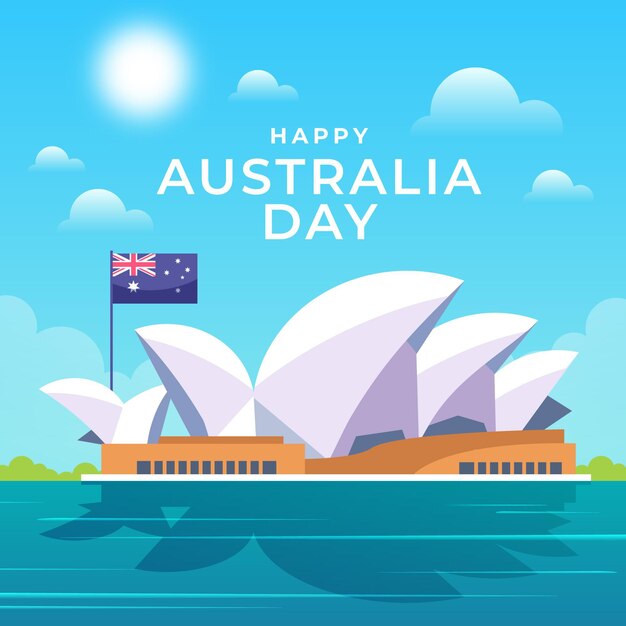 Flat design australia day