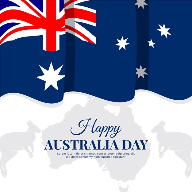 Flat design australia day