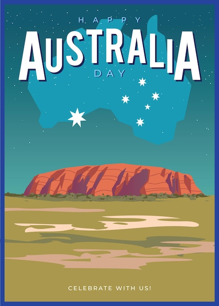 Free vector flat design australia day