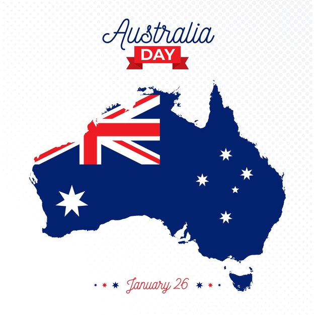 Плоский дизайн день австралии