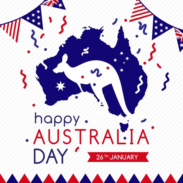 Flat design australia day