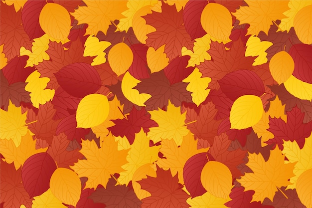 Flat design autumn background