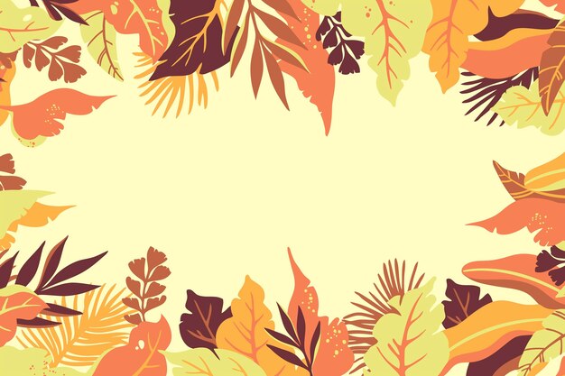 Flat design autumn background