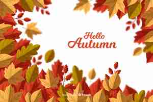 Free vector flat design autumn leaves background