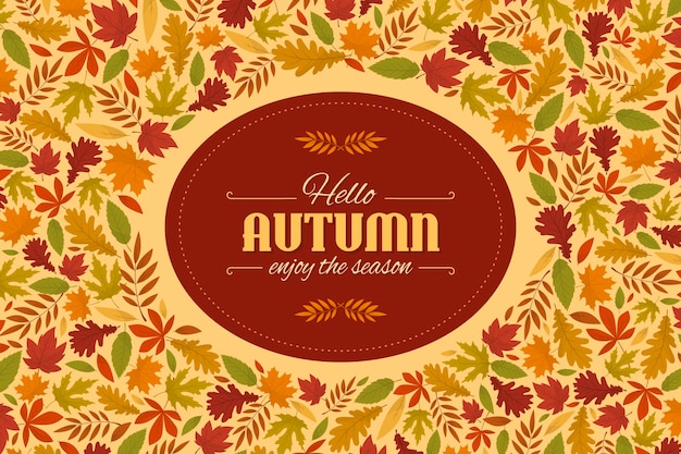 Free vector flat design autumn leaves background