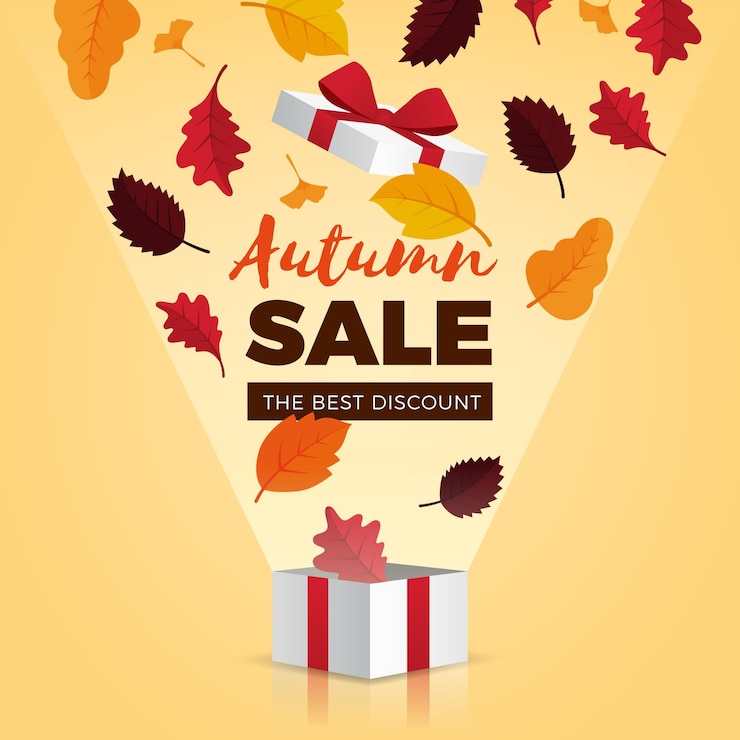 Free Vector flat design autumn sale concept