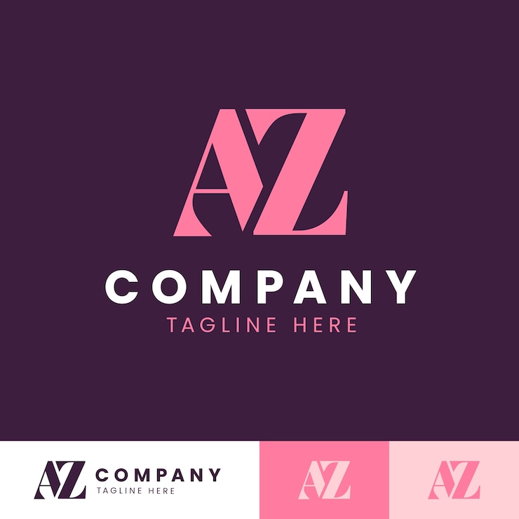 무료 Vector 평면 디자인 az 또는 za 로고 템플릿