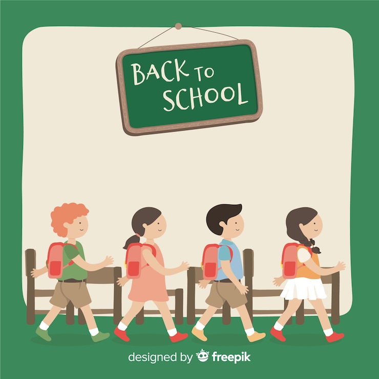 Free Vector flat design back to school background