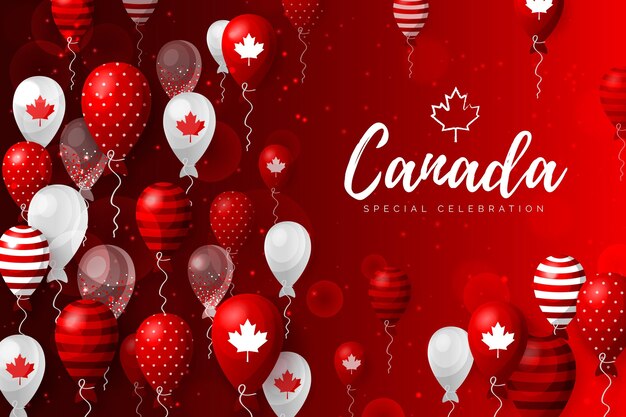 Flat design background for canada day