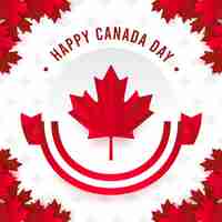 Free vector flat design background canada day