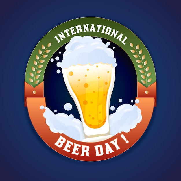 Free vector flat design background international beer day