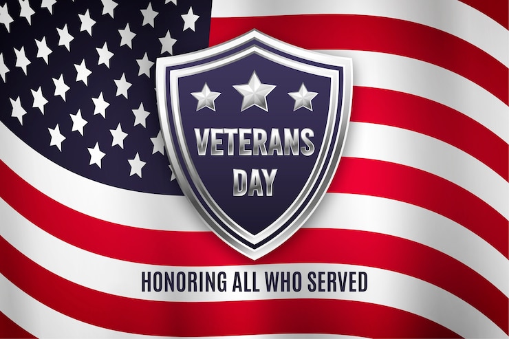 Free Vector flat design background veterans day