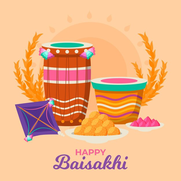 평면 디자인 baisakhi 그림