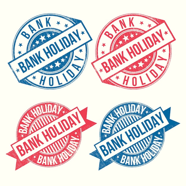 Free vector flat design bank holiday set