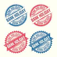 Free vector flat design bank holiday set