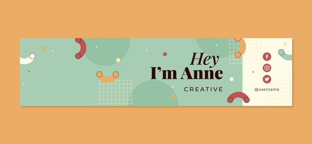 Flat design banner hiring template