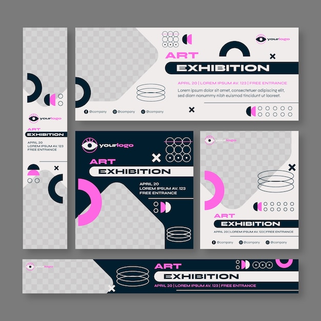 Flat design banner template