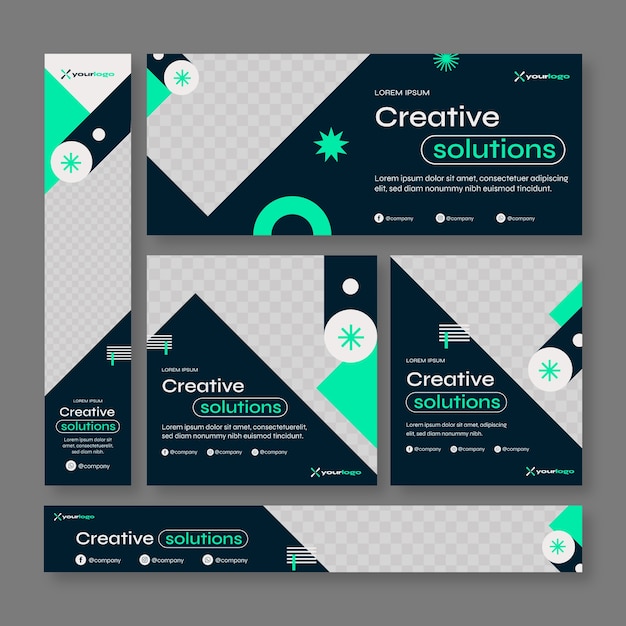 Free vector flat design banner template