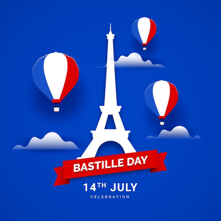 Free Vector flat design bastille day