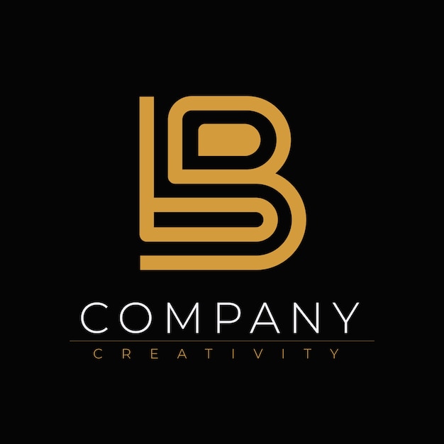 Flat design bb logo template