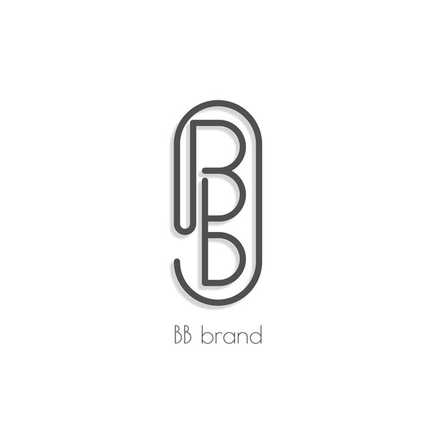 Flat design bb logo template