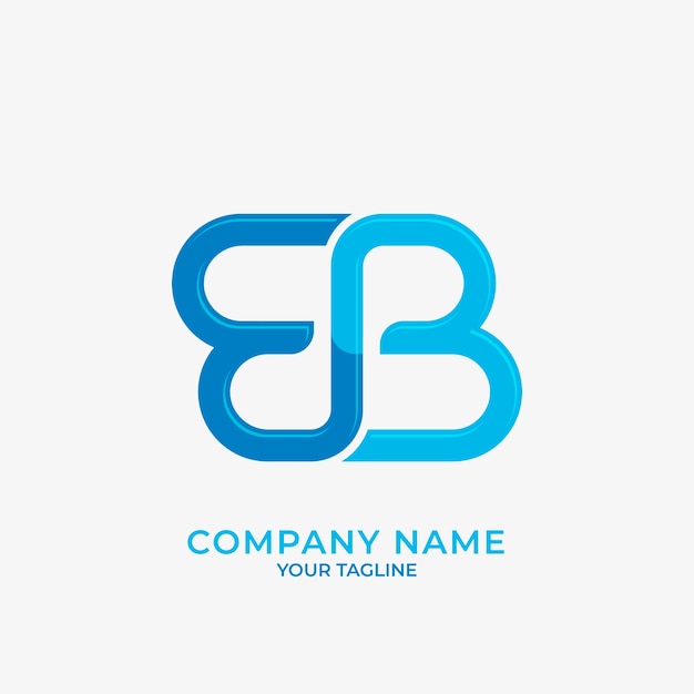 Flat design bb logo template
