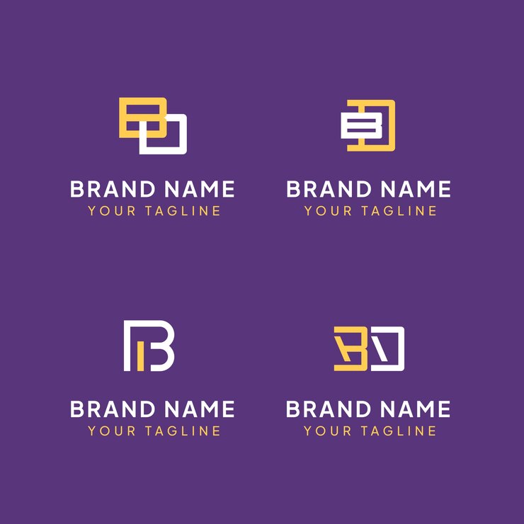 Free Vector flat design bd monogram template