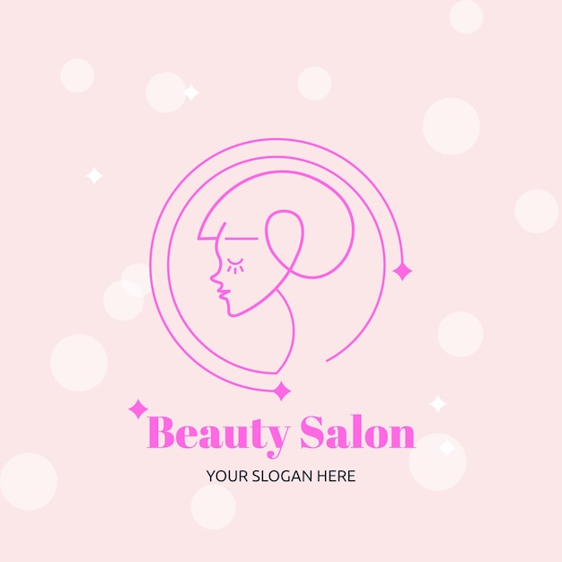 Free vector flat design beauty salon logo template