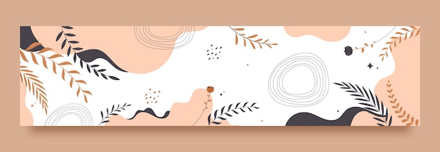 Flat design beauty salon twitch banner