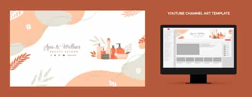 Free vector flat design beauty spa template