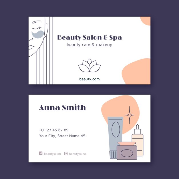 Flat design beauty template design