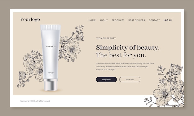 Free vector flat design beauty template