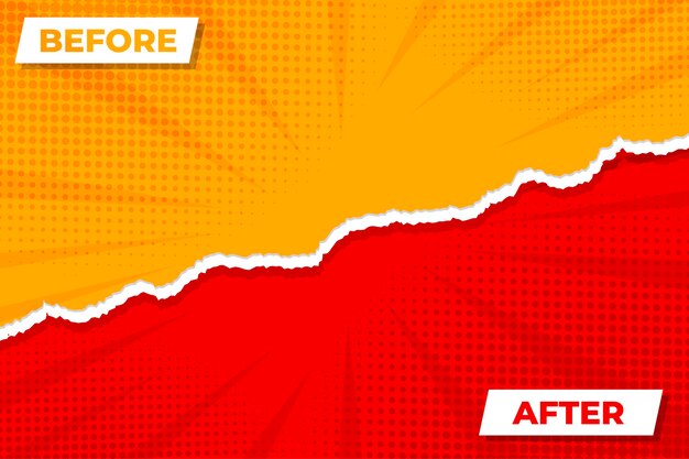 Flat design before and after background template