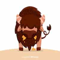 Free vector flat design big buffalo