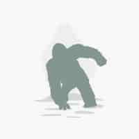 Free vector flat design bigfoot silhouette