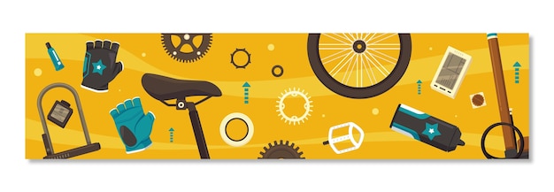 Flat design bike shop  twitch banner