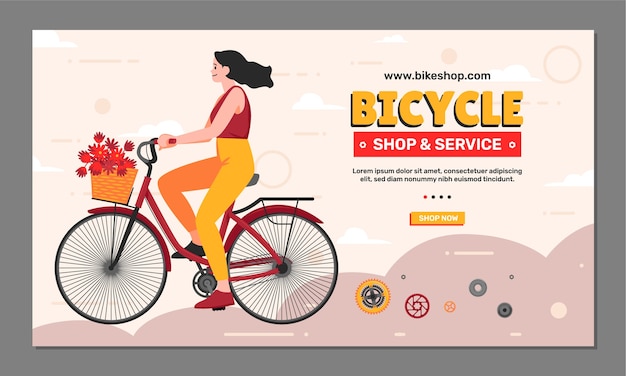 Шаблон веб-семинара в магазине плоских велосипедов