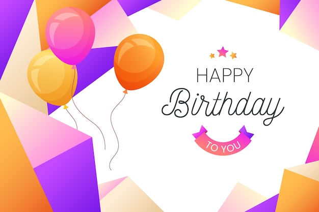 Flat design birthday background