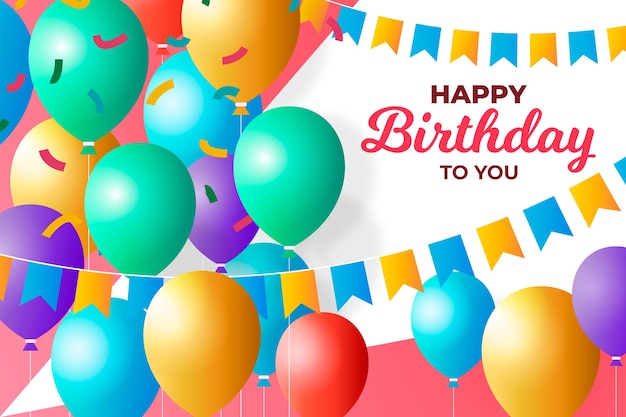 Flat design birthday background