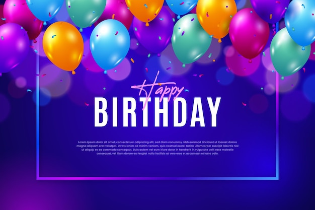 Flat design birthday background