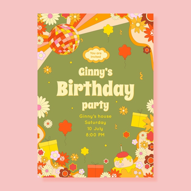 Free Vector Birthday Invitation Template – Download for Vector Illustration