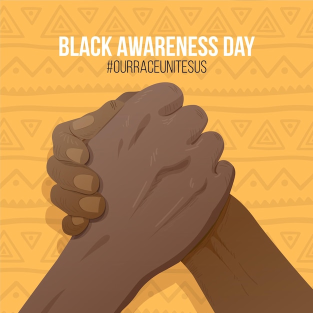 Free vector flat design black awareness day