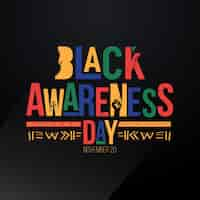 Free vector flat design black awareness day